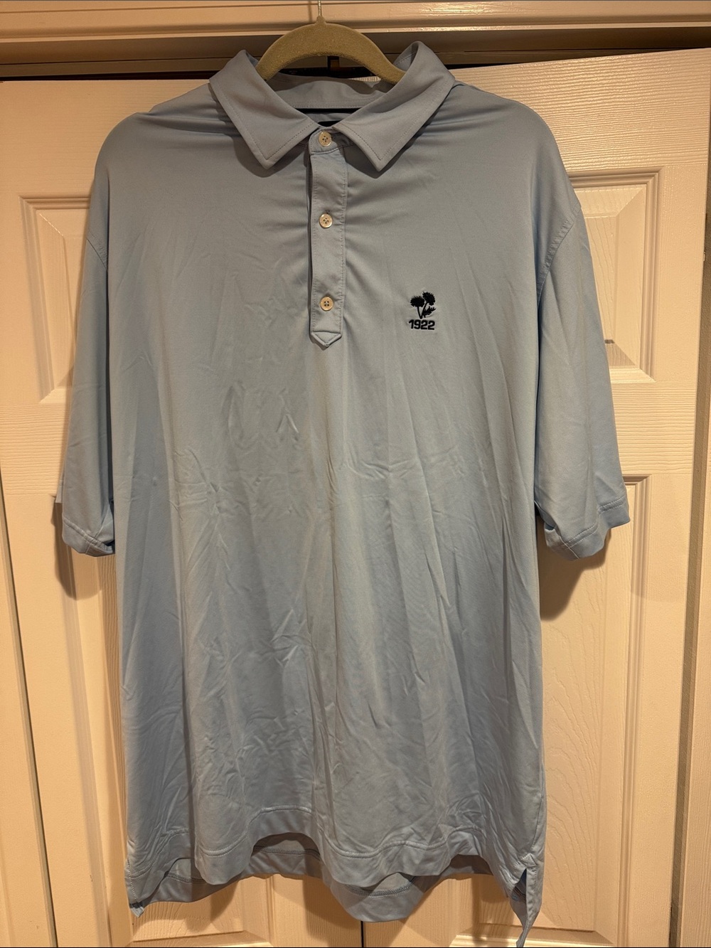 Foot Joy Men's Light Blue Polo Shirt with Embroidered Chest Motif